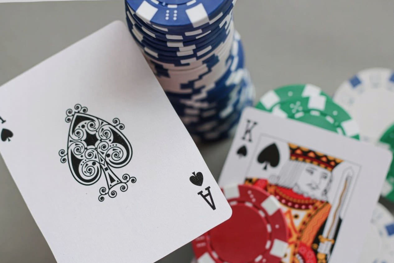 Poker trophy on the bar